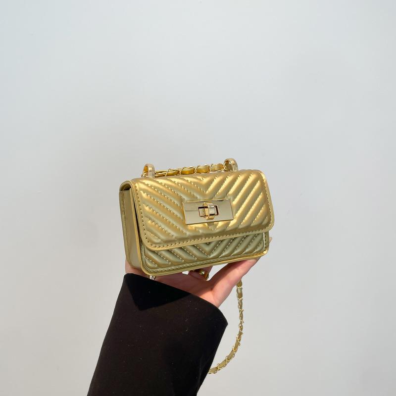 Rhombus Chain Bag Women's Spring and Summer 2025 New Fashion High Sense Ins Messenger Bag Versatile Mini Square Bag