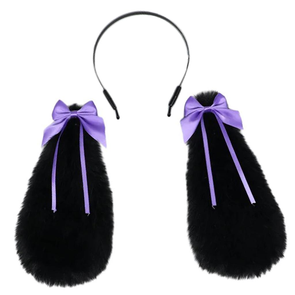 Handmade Rabbit Ear Headband Rabbit Girls Cosplay Accessories Beast Ears Fursuit Masquerade Halloween Cosplay Party