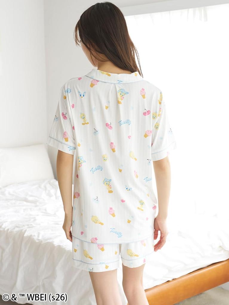 Shirt Cut Shorts SET SHCO262109 IVR F [Snidel Home] [Set Item] [Tweety] Open-collar & Women's