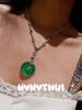 Jewelry, Horse Material Chalcedony Agate Buddha Gong Pendant Necklace, National Style Comparable To Jadeite Gourd Flash Diamond Bracelet Set