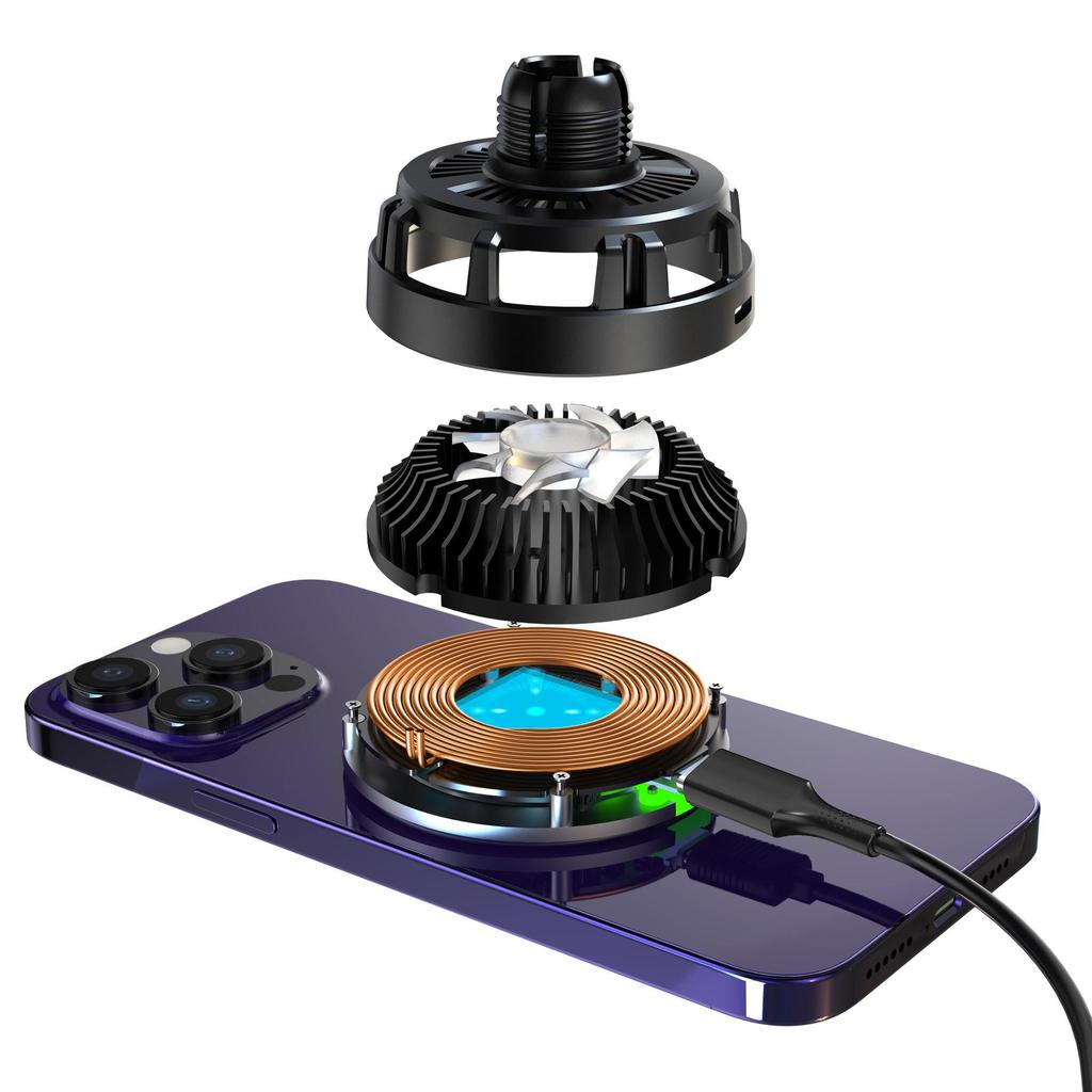 25W QI2.2 Magnetisches Auto-Funkladegerät & Handyhalter mit Kühlung, Magsafe-kompatibel