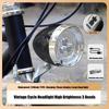 Retro Bike Headlight USB Rechargeable Classic Mountain Bicycle Front Light 3 LED Road Bike Headlamp Cycling Accessories