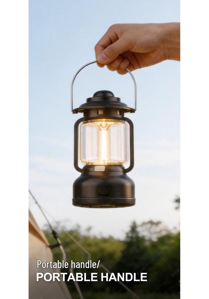 Rechargeable Camping Lantern - Long Battery Life, Outdoor Tent Atmosphere Light