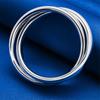 Elegant 925 Sterling Silver Exquisite Double Ring Bracelet for Women's Fashion Parties and Wedding Accessories