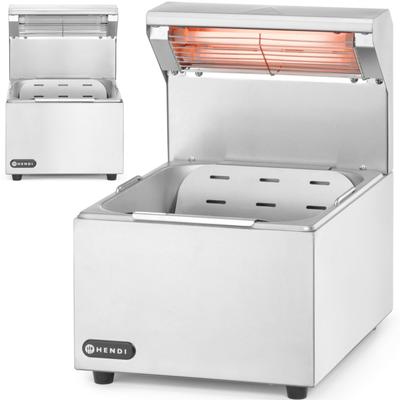 Pommes Frites-Wärmer mit Heizlampe GN 1/2 400 W
