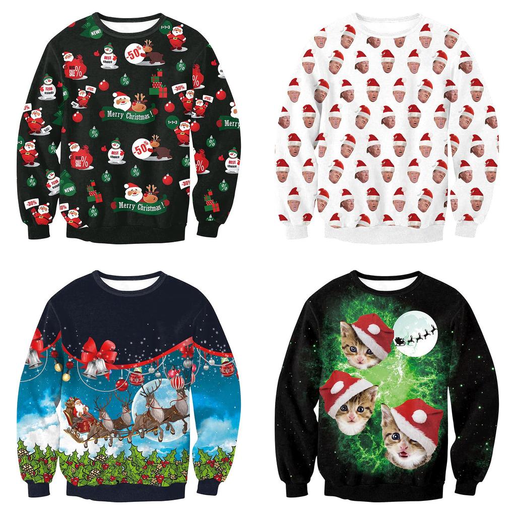Premium New Ugly Xmas Christmas Sweater Vacation Santa Elf Novelly Sweatshirt For Women And Men