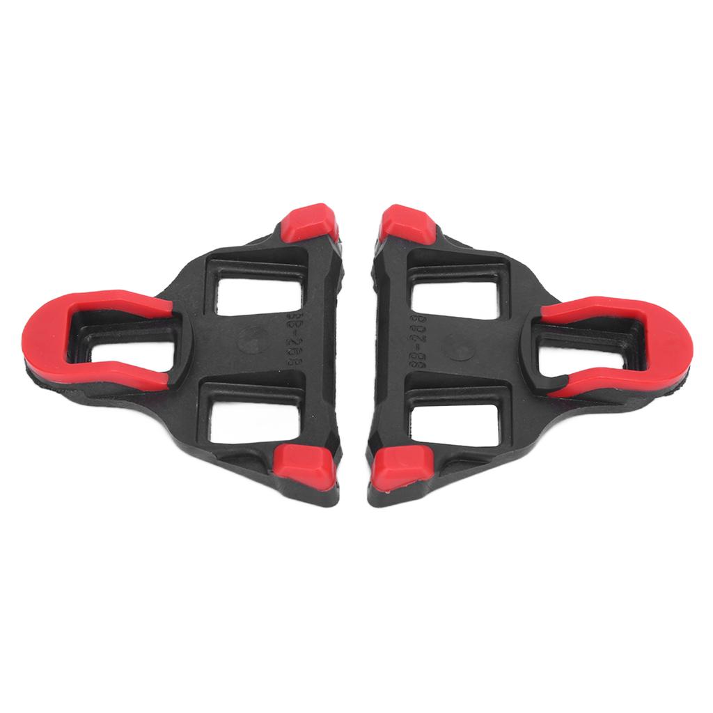 TB‑011 Universal Road Bike Cleats 6 Degree Float Self Locking Cycling Pedals Cleat SetBlack Red