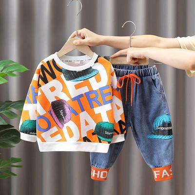 Bambini Ragazzi Primavera e Autunno Completo Abbigliamento Casual Maglione Autunno Bambini Due Pezzi Ragazzi Top Alla Moda