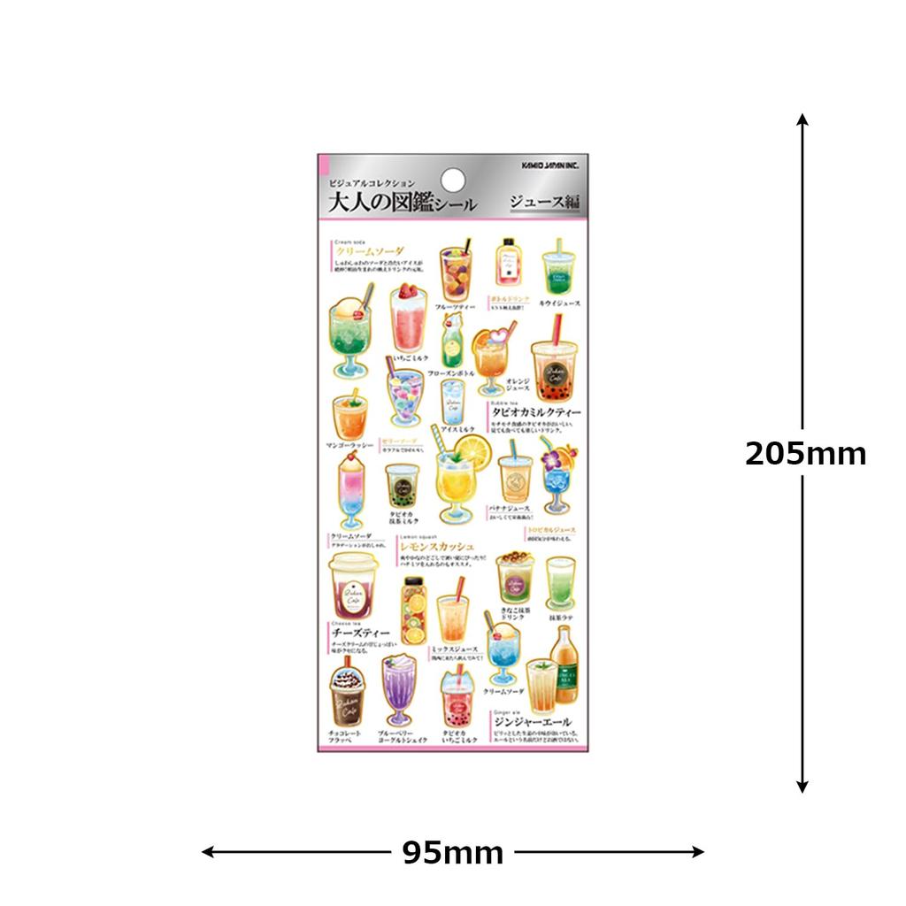 Kamio Japan Sticker Adult Encyclopedia Sticker Juice 226309