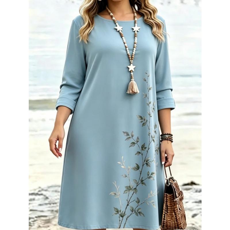 Autumn and winter women's long-sleeved casual dress