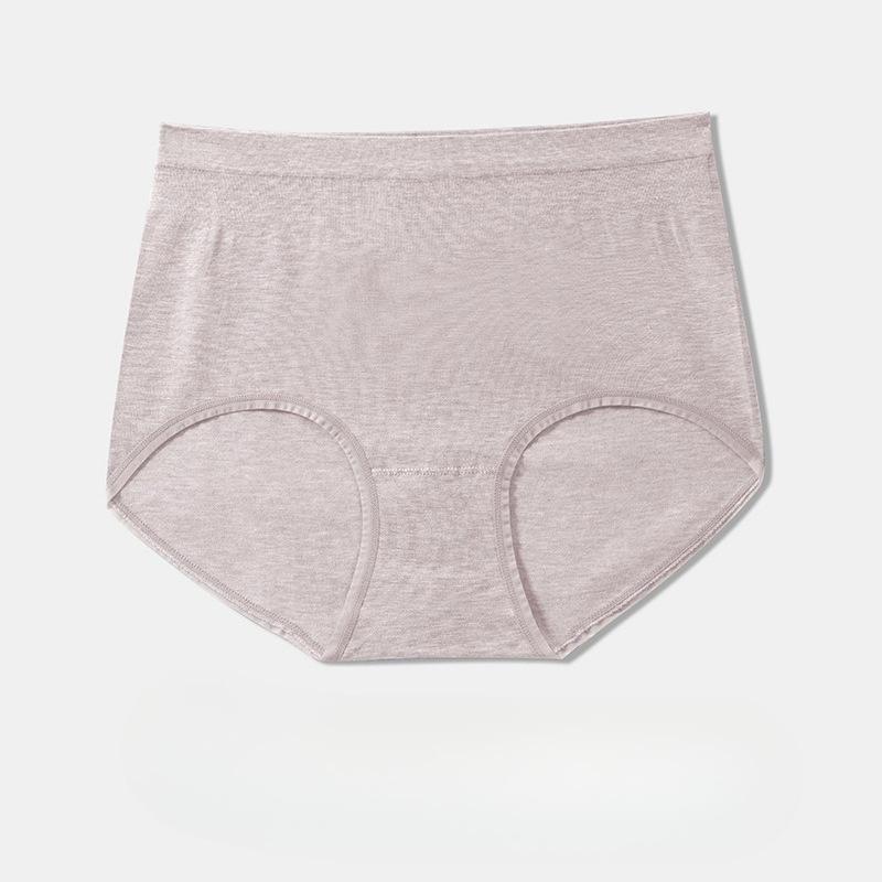 Big Size Female Spring and Autumn Color Cotton High Waist and Belly Without Trace High Stretch Briefs