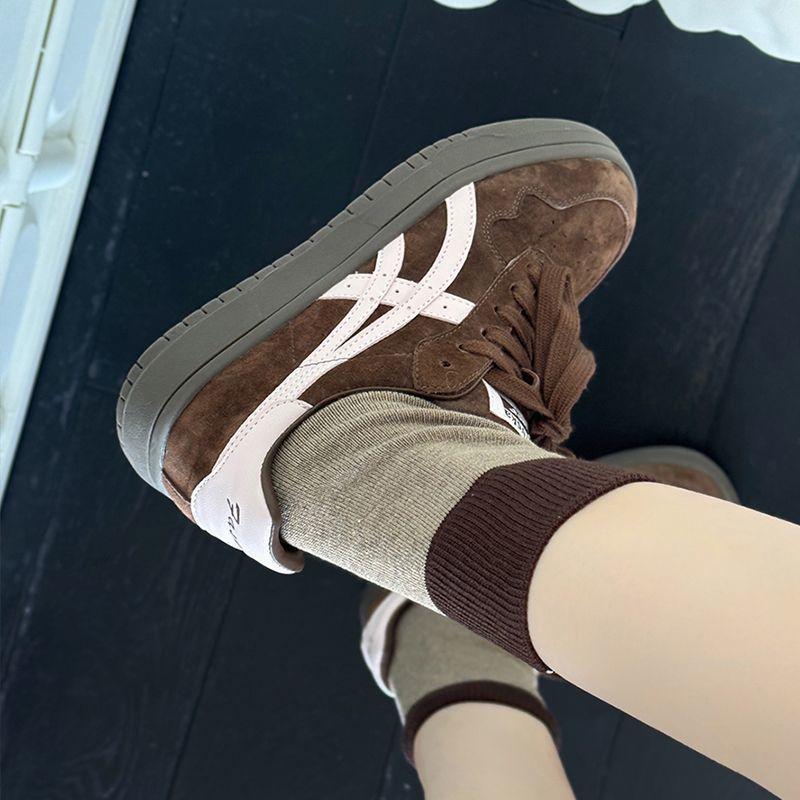 Plateforme automne femme nouvel étudiant chaussures de planche rétro polyvalentes chaussures de pain décontractées