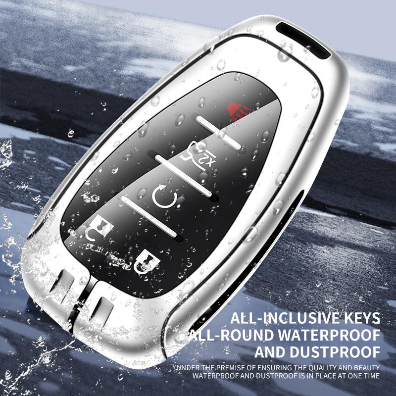 Zinklegierung Leder Auto Schlüsselabdeckung Hülle für Chevrolet Aveo Bolt Onix Cruze Spark Cavalier Colorado Lacetti Traverse Silverado