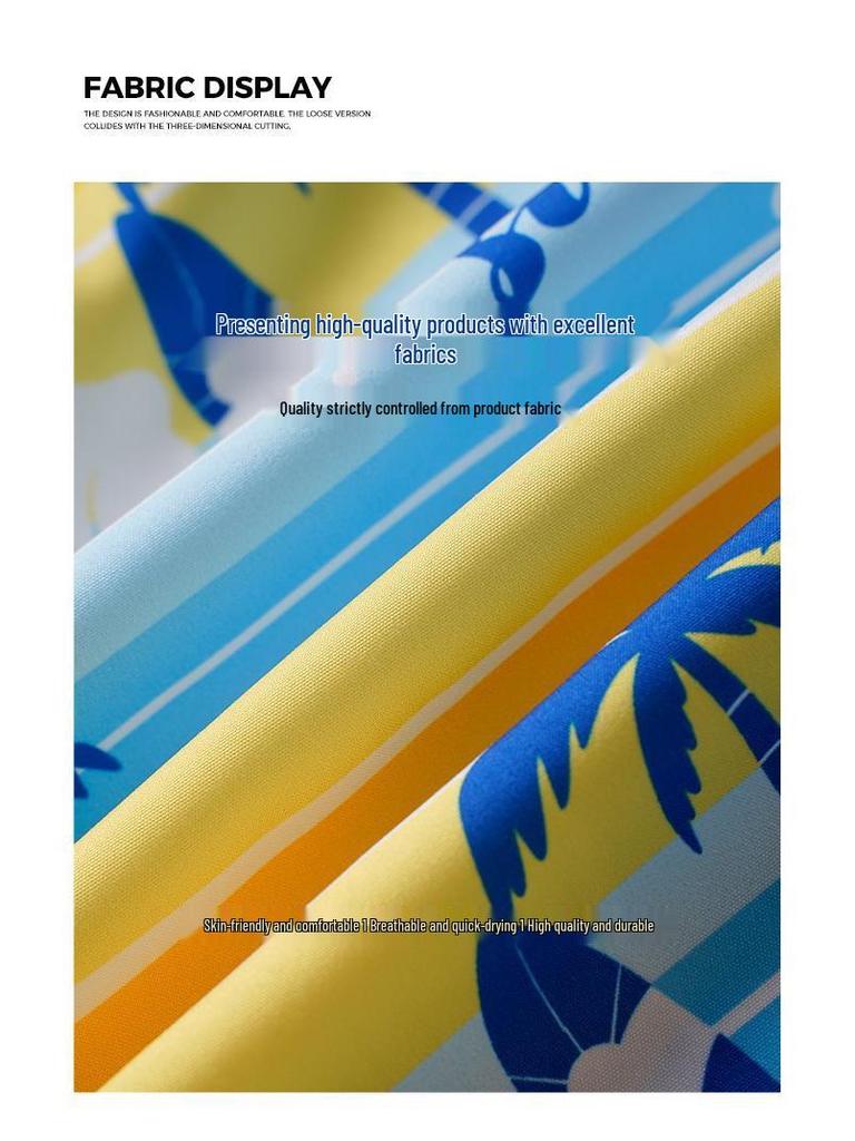 2026 Men's Ice Silk 3D Print Mid-Length Beach Sports Shorts - Trendy and Versatile Casual Wear