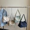 Simple Solid Color String Casual Versatile Nyl Shoulder Bags Large Capacity Commute Hot Trendy Handbags for Women 2026 New