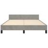 Bed Frame without Mattress Light Grey 140 x 190 cm Velvet