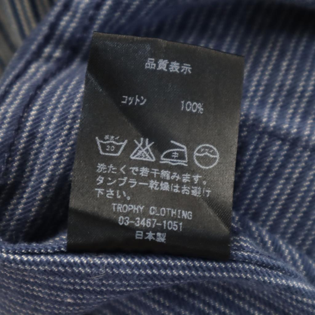 Trophy Clothing made in Japan Hickory Stripe Overall 36 Indigo Herren Gebraucht