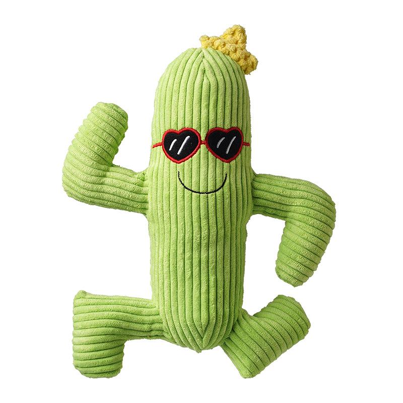 Manufacturer Cute Cucumber Design Bite Resistant Dog Plush Chew Toy зелёный