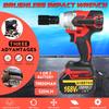 168VF Cordless Electric Wrench Impact Socket Drill Electric Screwdriver Rechargeable 12000mAh Li-on Battery Car Tire