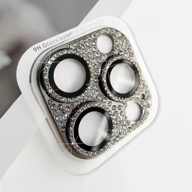 

Защитная пленка для камеры для iPhone 11, 12, 13, 14 Pro Max 13 Mini/14 Plus, блестящие стразы, металлическое защитное кольцо для объектива камеры 14 Pro/14 Pro Max чёрный