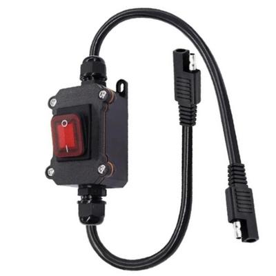 Alimentation en ligne 12V Interrupteur en ligne IP67 Pour l'éclairage de jardin Indicateur d'état LED Conception à crochet Monture à vis auto-foreuses incluses