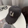 New Big Head Circumference CA Letter Soft Top Baseball Cap Female Couple Ins Face Small Sunshade Cap Male Summer