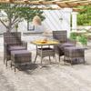 VidaXL Acacia Garden Dining Set 5 Pcs Patio Dining Furniture Table and Dining Chairs 3058333
