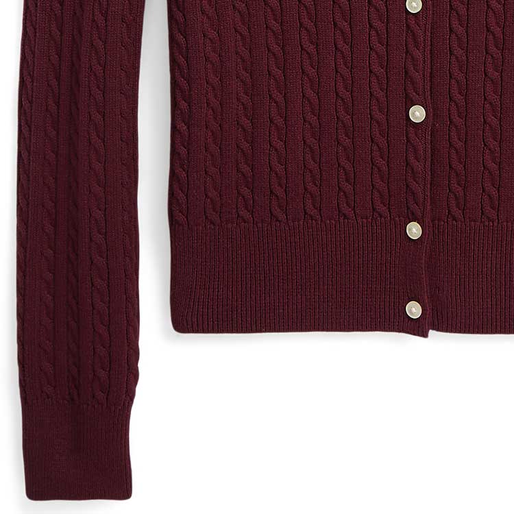 Svetr Polo Ralph Lauren s výšivkou poníka, copánkový úplet, na knoflíky, s dlouhým rukávem, dětský svetr CWPOSWEG6820376-600
