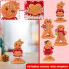 Christmas Cartoon Resin Ornaments, Holiday Decorations, Atmosphere, Decoration Props