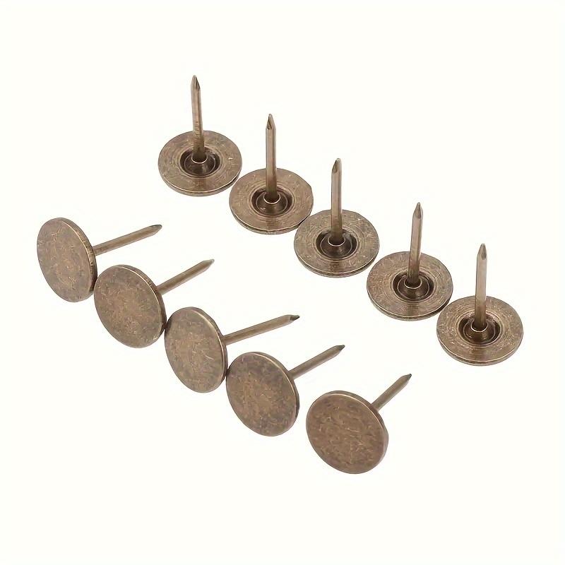 200-Piece Antique Bronze Soft Pad Nails 11x17mm for Furniture Sofa Wood Door Decorative Nails Wood Box Drum Jewelry