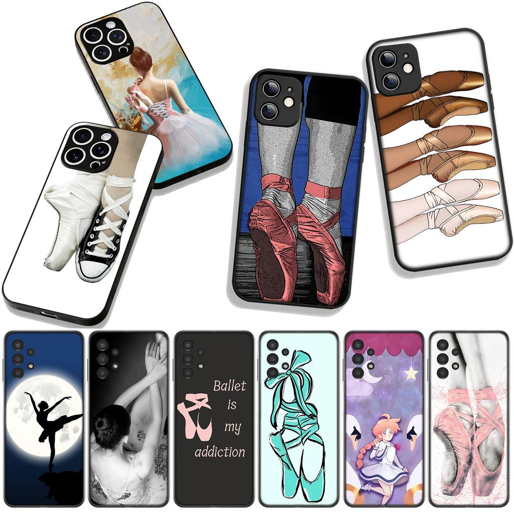 For Samsung Galaxy A25 A37 A57 A12 A14 A50 A51 A70 A71 A72 A21S A04 M15 Note 20 9 8 10 Case Dance Girl Ballerina Ballet Dancing