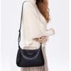 YUYULA Crossbody Bag, Leather Handbag, Shoulder Bag, Black
