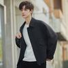 Casual Jacket Jacket Men's Spring and Autumn High-end Sense Loose Short Lapel Men's Top
