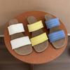 Roman woven slippers 2025 summer gentle fairy bohemian vacation beach slope heel cool slippers