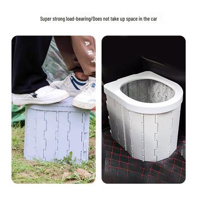 Portable Odor-Proof Folding Toilet with Solidifier for Outdoor and Camping Trips