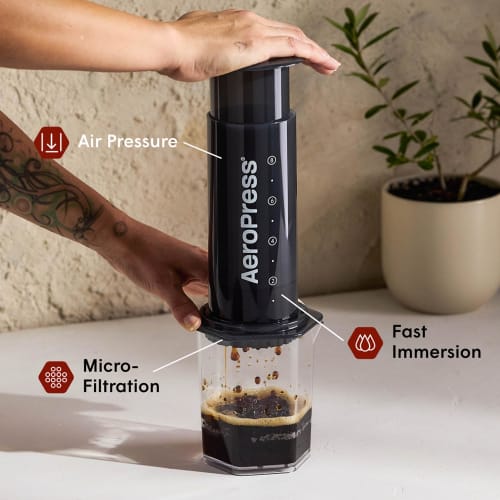 AeroPress Original XL Coffee Press, All-in-One Large French Press with Pour-Over Spout and Espresso-Style Manual Brewer, 2-Minute Brew for Less Bitter