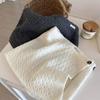 Koreanischer Strickrock mit Knöpfen: Warmer Herbst-Winter-Halbrock für Damen