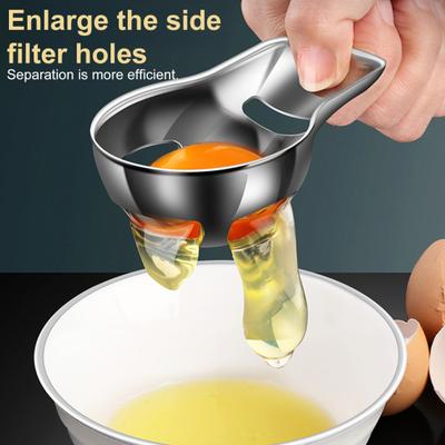 Stainless Steel Egg Yolk Separator Professional Grade Baking Tool with Hanging Hook Precision