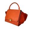 CELINE Trapeze Handbag Orange Women 2wayShoulder used
