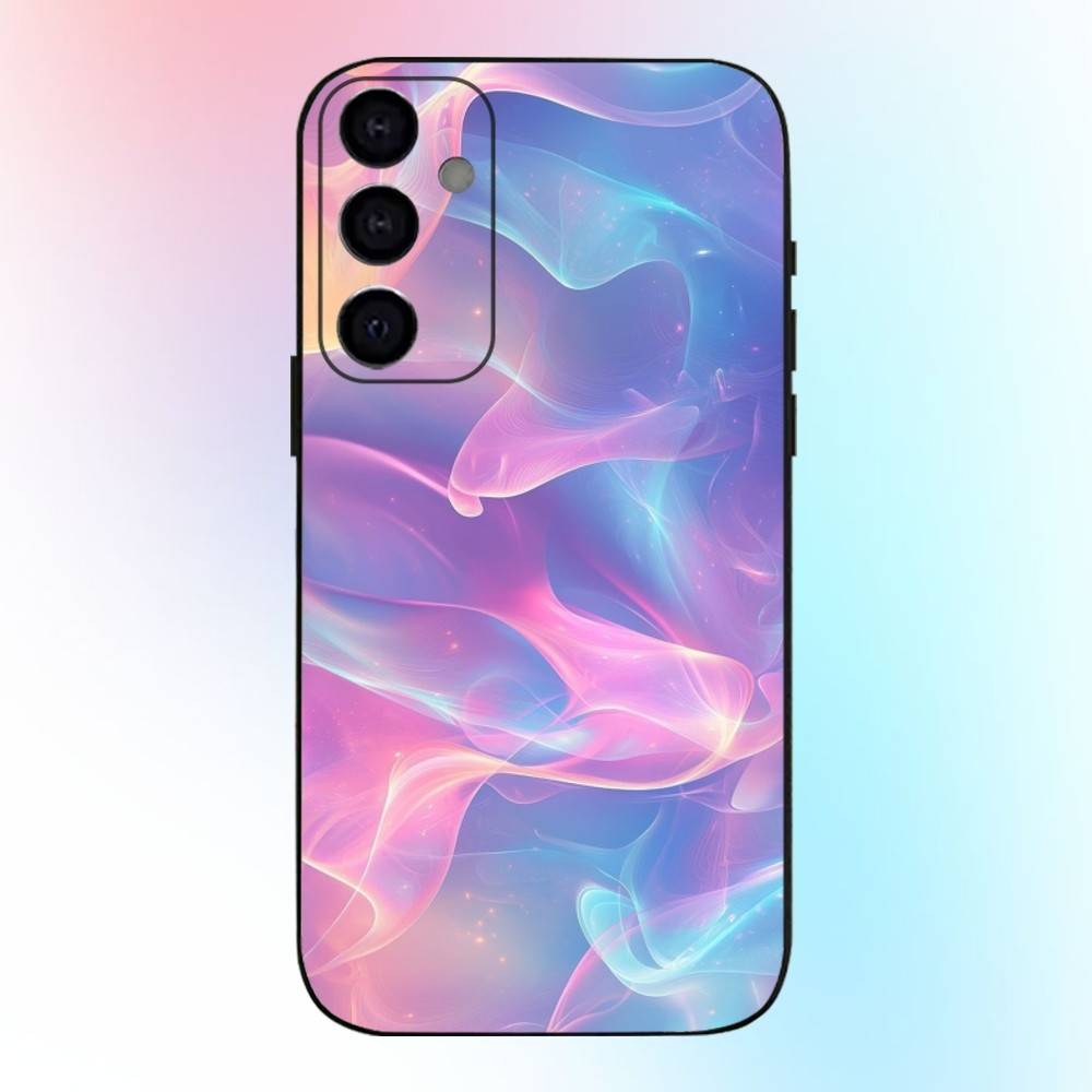 Rainbow Holographic Iridescence Phone Case For Samsung Galaxy A73,A72,A71,A70,A53,A52,A51,Others Soft Black Cover
