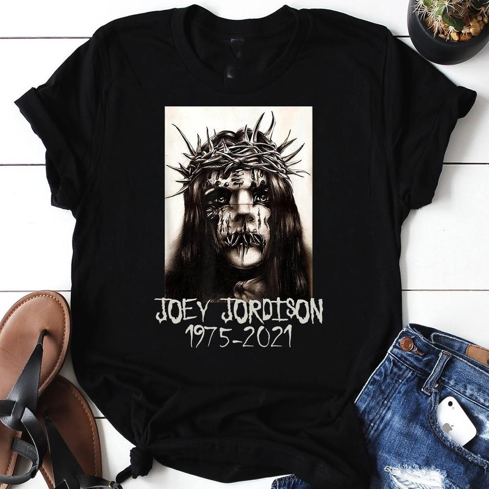 New Joey Jordison 1975-2021 Thank You Shirt Cotton Black All Size Tee P765 Unisex T-Shirt XL