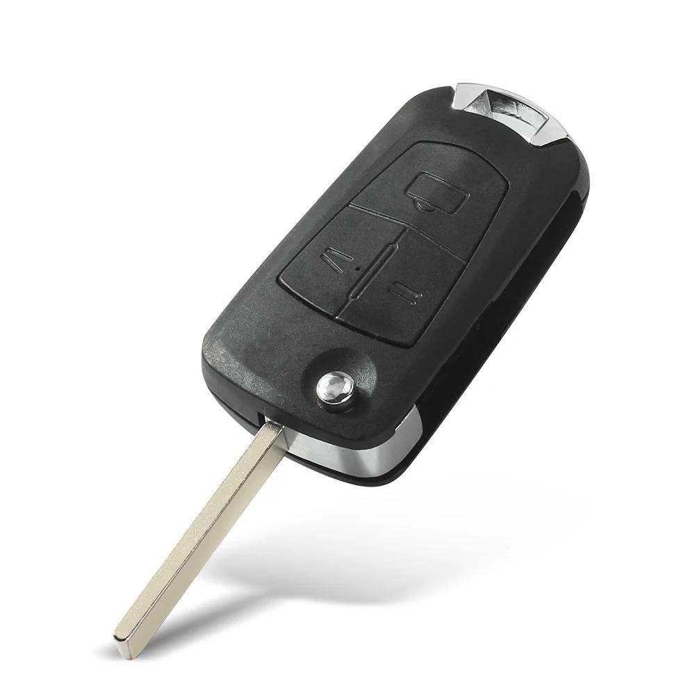 KEYYOU Remote Modified Flip Folding Car Key Shell For Opel VAUXHALL Vectra Astra Zafira 3 Buttons HU100 HU46 Blade Fob Case