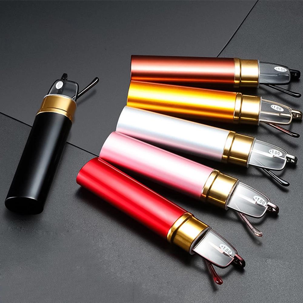 Ultraleichte, tragbare, kleine Stifthalter-HD-Mode-Ultraleicht-Lesebrille für Herren und Damen, Anti-Ermüdungsbrille