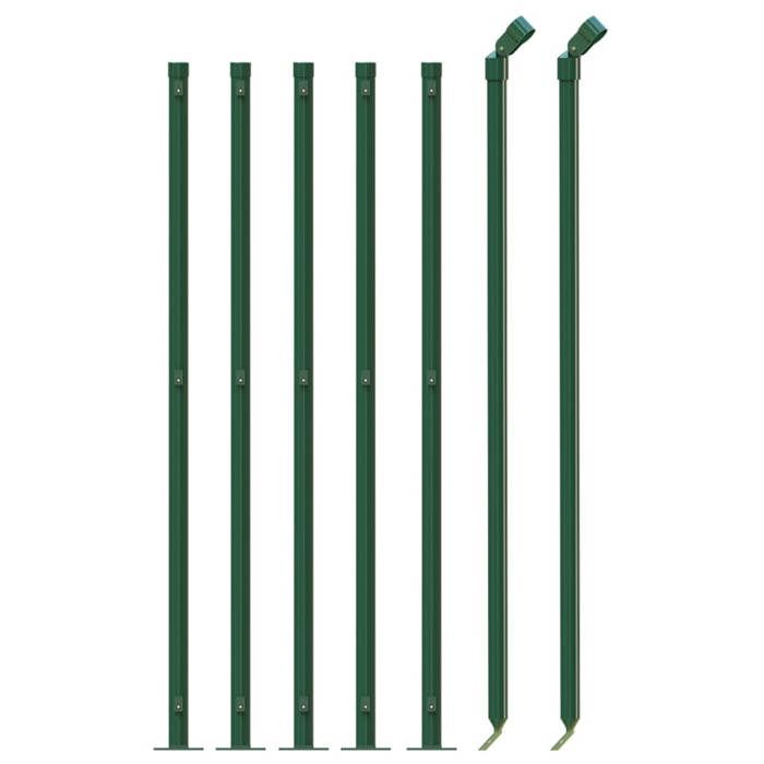 VidaXL Clôture en Treillis Métallique avec Bride, Panneau de Clôture Décoratif, Barrière de Protection Jardin Patio 154177