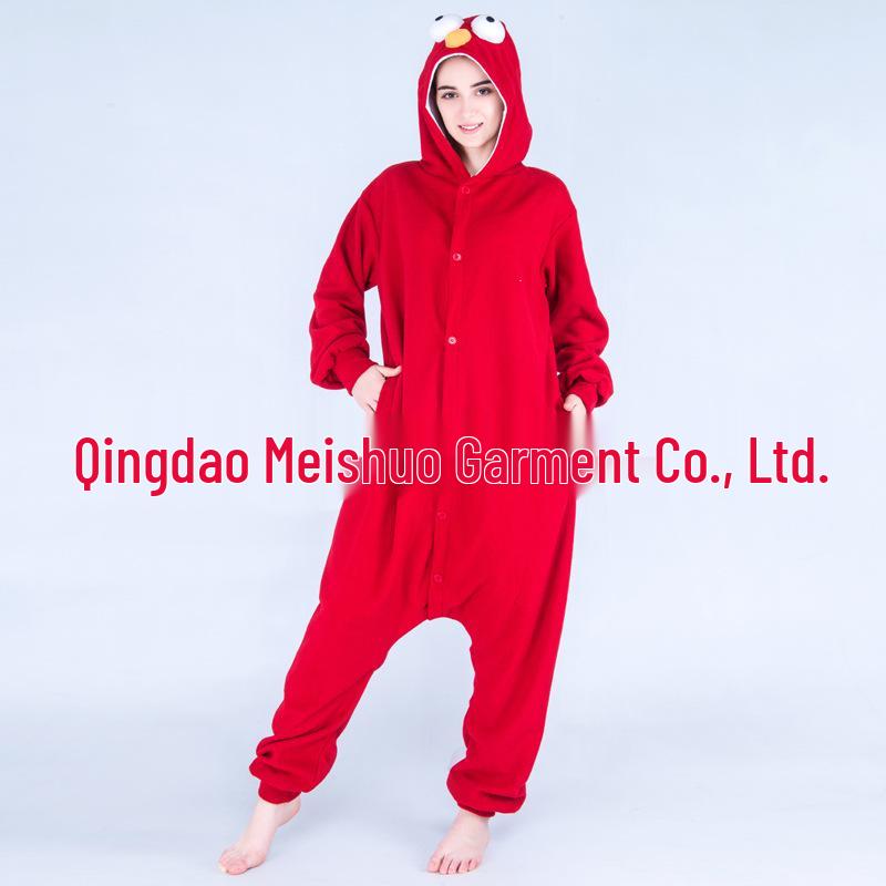 Růžové Modré Zvířecí Kreslené Fleecové Onesie Pyžamo pro Páry - Podzimní/Zimní Kolekce