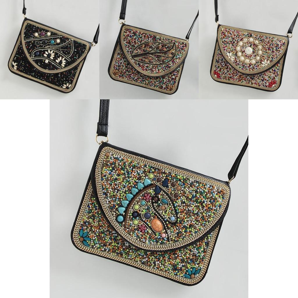 Bohemian Style Crossbody Bag With Shell Decoration For Daily Casual Wear