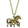 Horseshoe Charm Necklace  Animal Pendant For Horse Lovers Cowboy Western Jewelry 43cm Chain