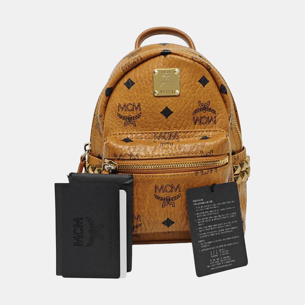 [Gebraucht] Klassische All-Over-Logo-Nieten Drei-in-Eins Beschichtetes Canvas Schulter-Crossbody-Rucksack - Gut #1F0KJKR
