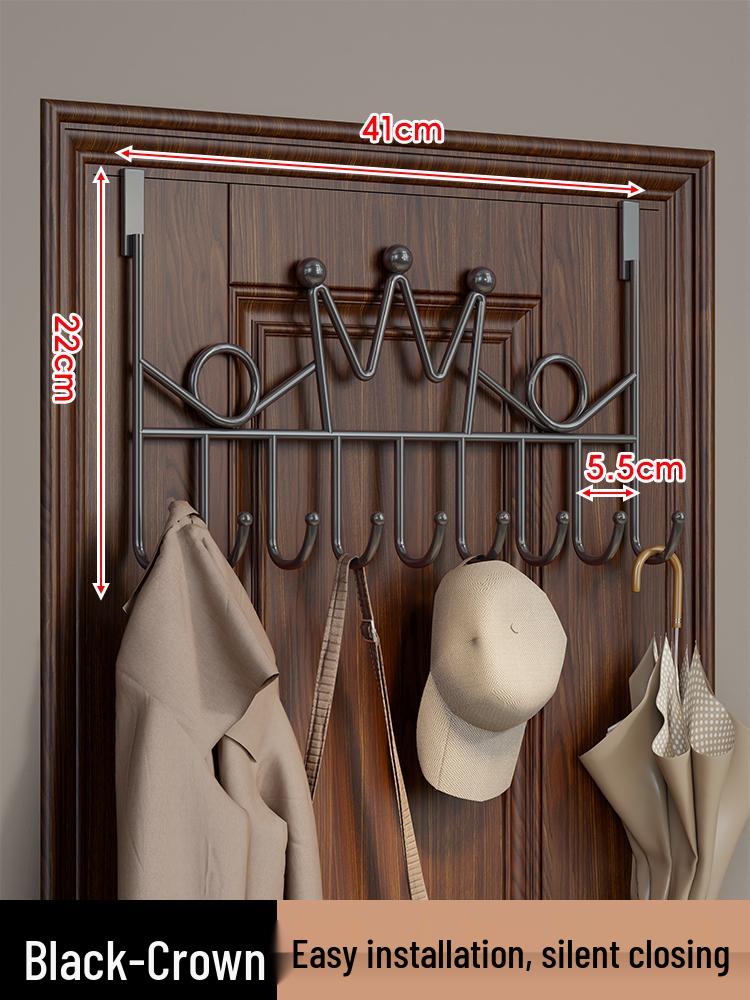 Door-Mounted Hook & Storage Rack for Clothes, Coats, and More
