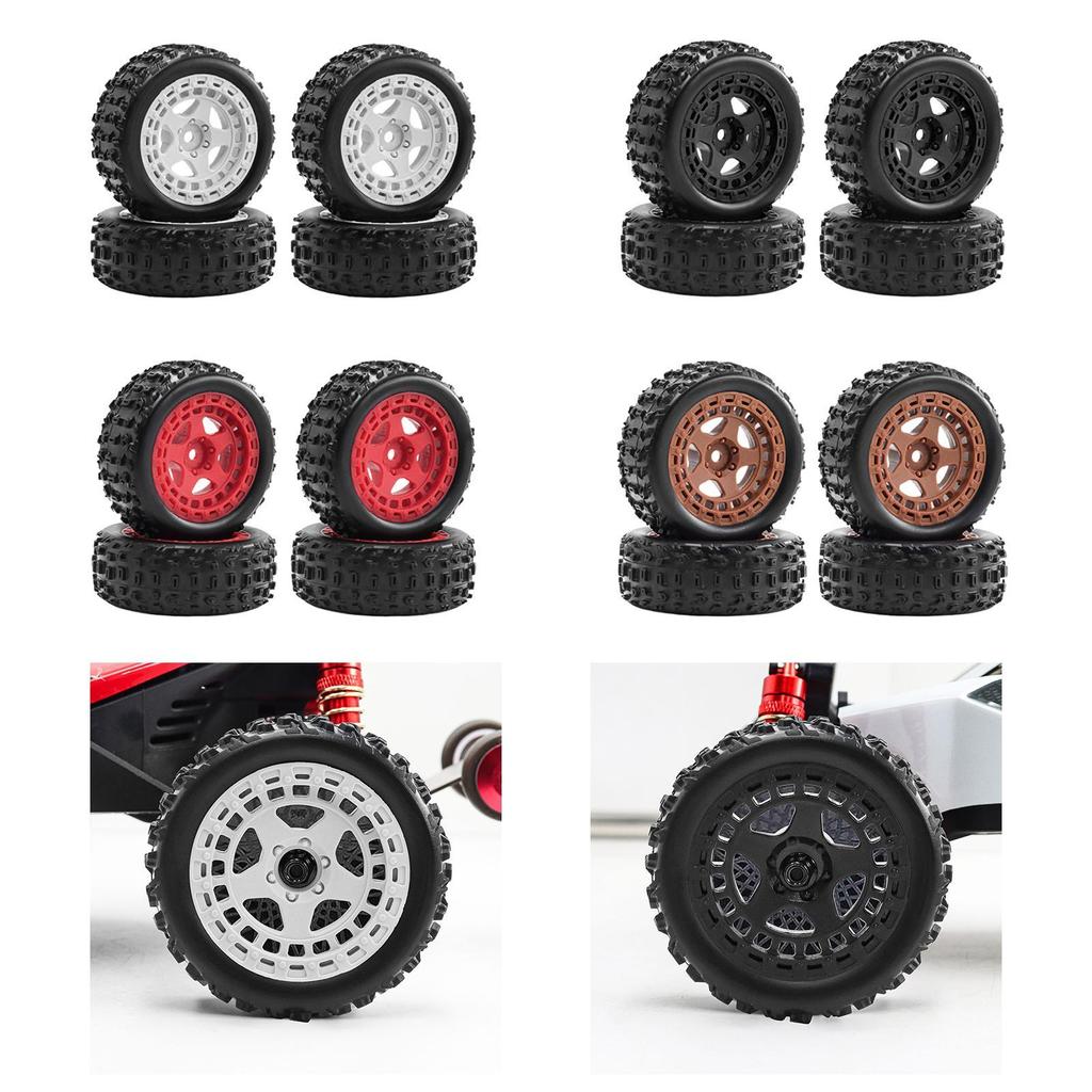 4PCs Wheels And Tire Replacement Replace The Parts 69cmx26 Cm for 1:18 2S 223S RC Car Sturdy